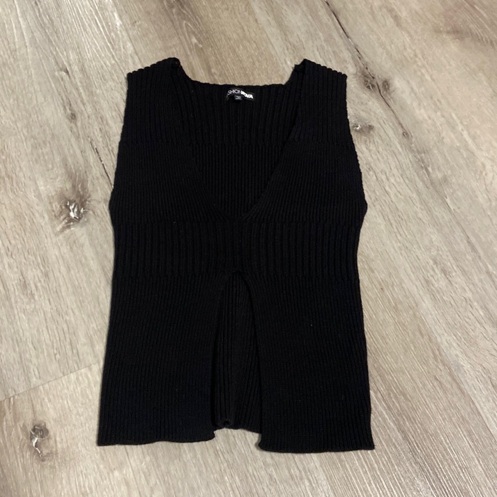 FashionNOVA black knit vest